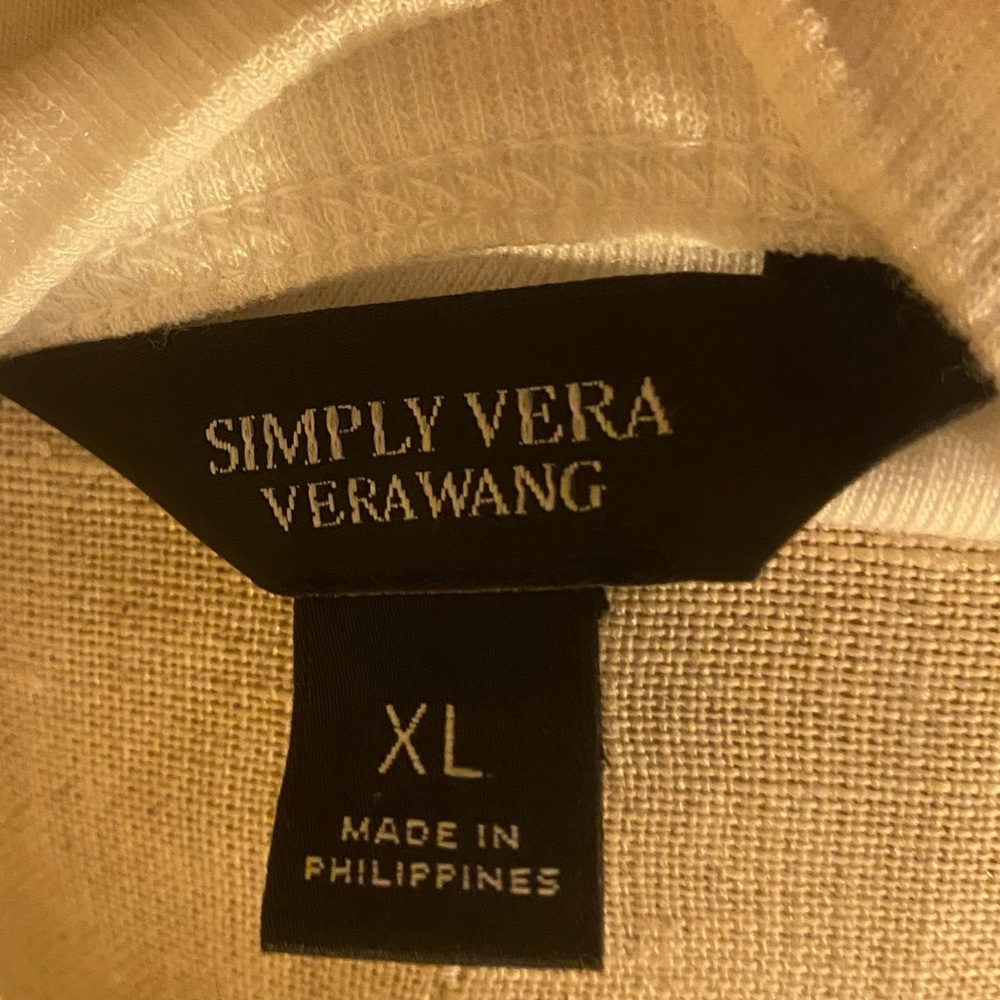 Simply Vera Vera Wang White Tank Top crisp white plain T shirt NWT